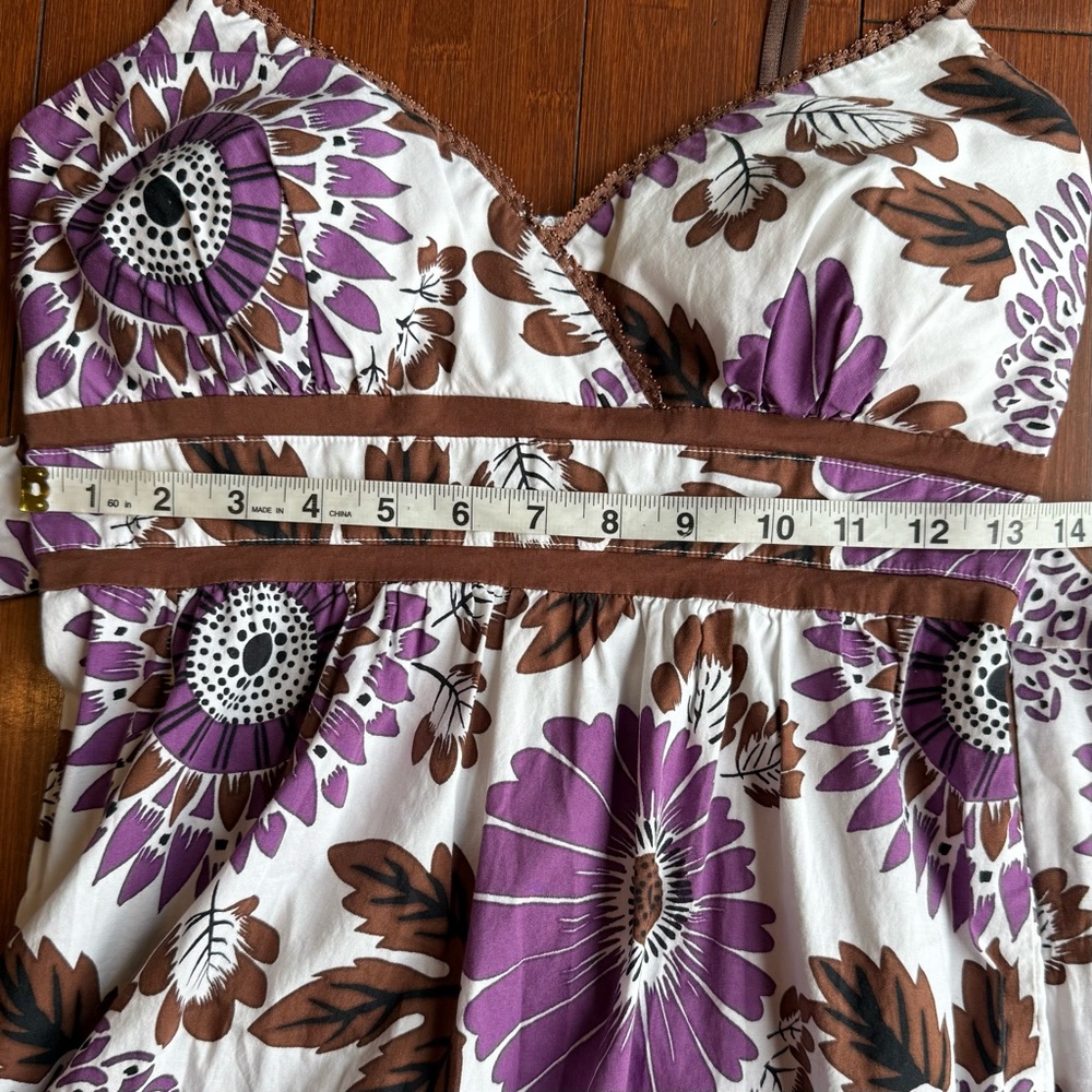 Floral Purple and Brown Ruby Rox Women's Dress Size 5 - Picture 9 of 10